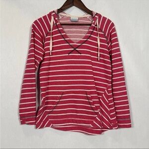 2 for$15 Columbia Red White Striped Hoodie